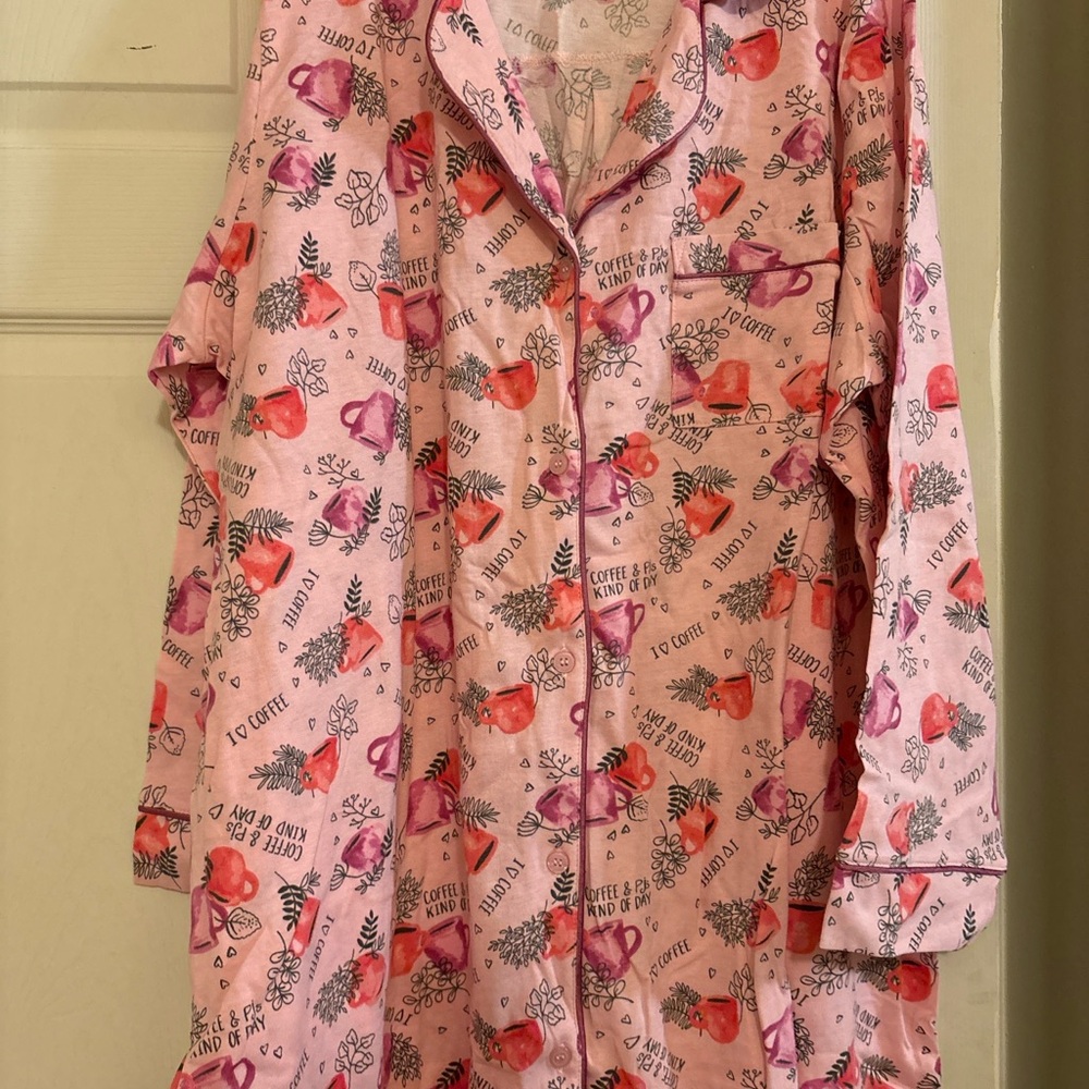 Pink Floral Women's Pajama Set